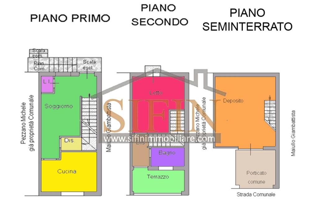 Casa a schiera - Carife, a pochi passi dalla centralissima Piazza San Giovanni, con ingresso sia su via Zaccagnini che da via S. Pertini, proponiamo in vendita fabbricato di complessivi mq. 98,00 ca. disposti su tre livelli